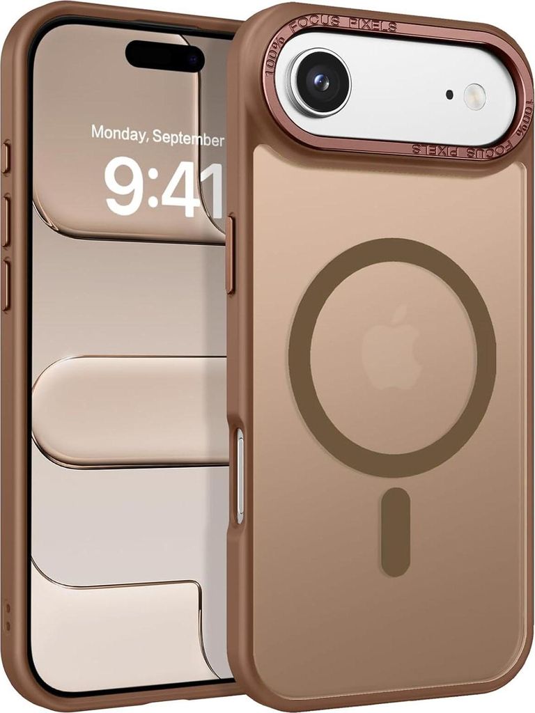 Handyhülle für iPhone Air Hülle MagSafe kompatibel mit Metall Kamerarahmen Magnet Case TPU Kantenschutz