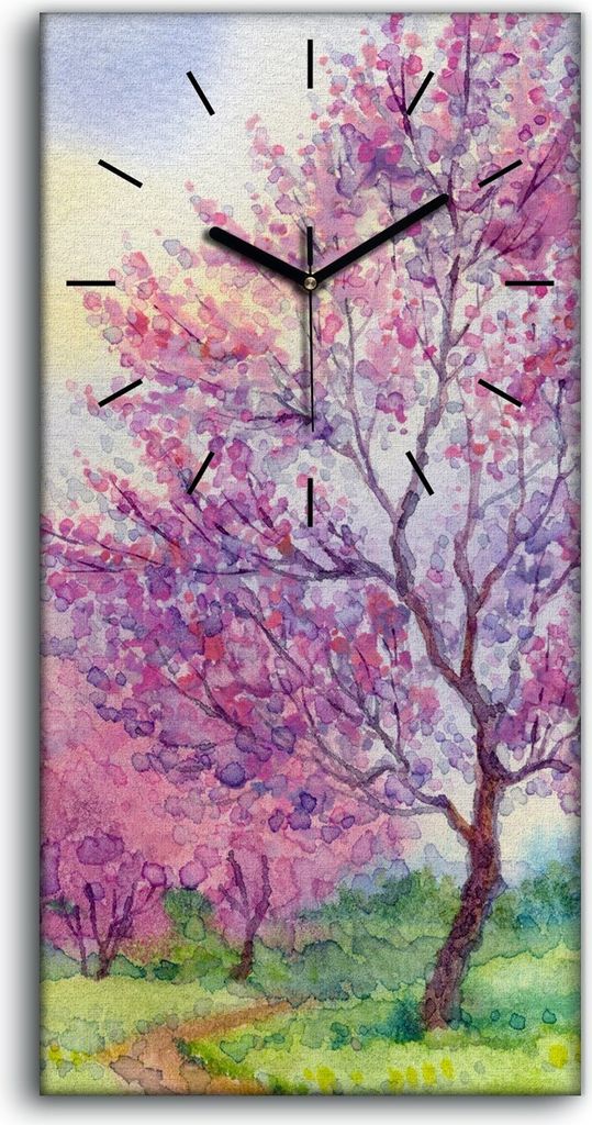 Leinwand Wanduhr Wandkunst Uhr Quarz 30x60 Produktbild 