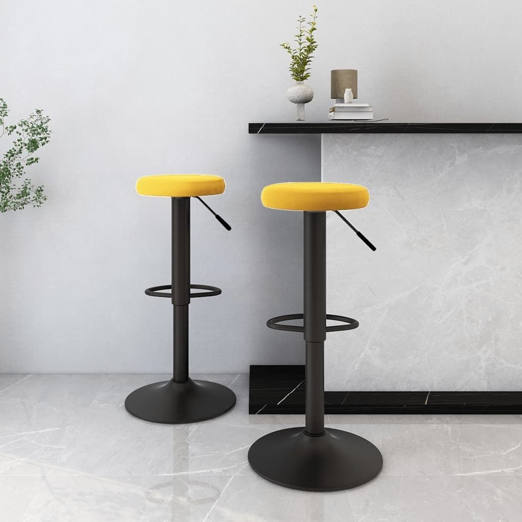 Maison Exclusive - Barhocker 2 Stk. Senfgelb Samt