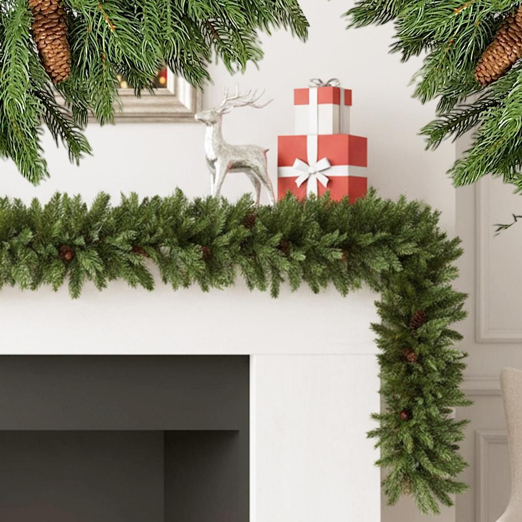 Künstliche Weihnachtsgirlande 100% Spritzguss Produktbild 