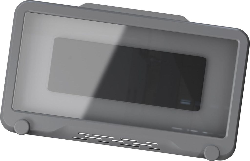 Wasserdichtes Handy Fall Dusche Telefon Halter Wand hängen frei Punch 360 Grad Rotation Touchscreen für Bad Küche Grau