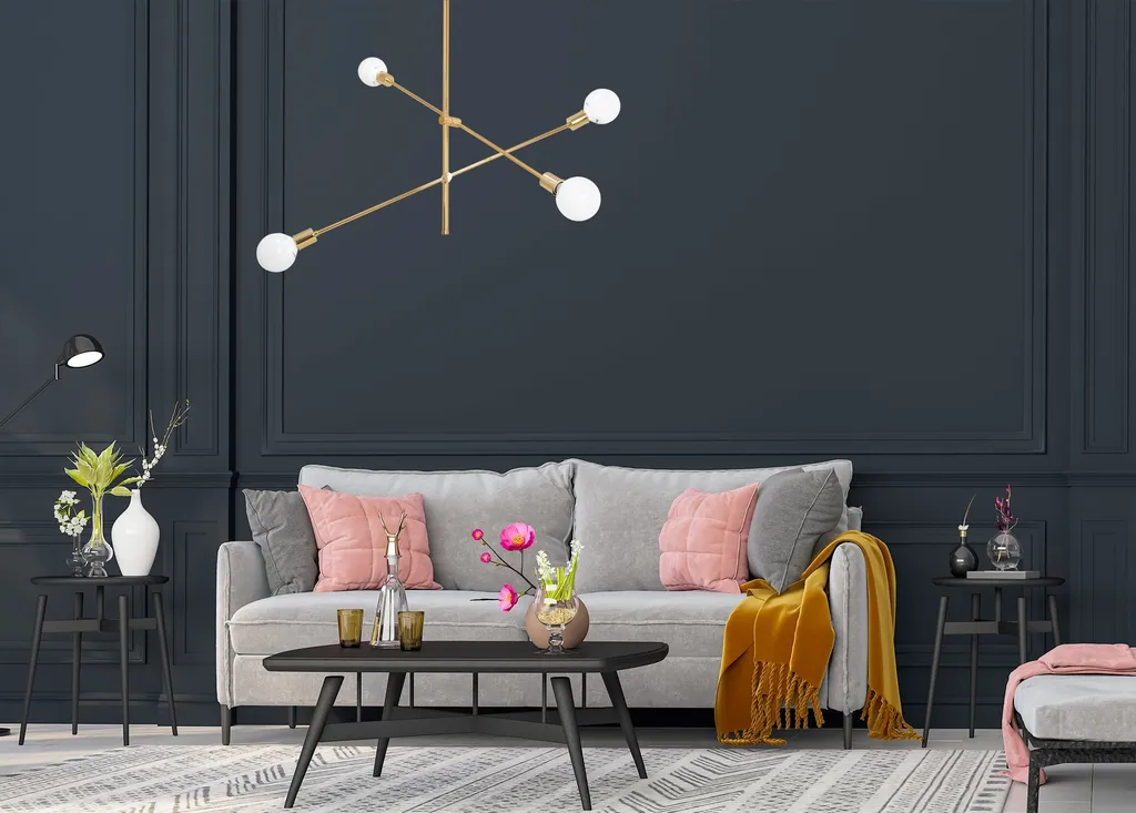 Suspension moderne dorée Toolight APP479-4C pour un éclairage luxueux