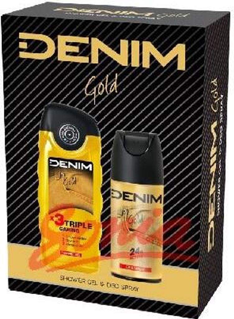 Denim Gold Geschenkset (150ml Deodorant-Spray und Duschgel 250ml)