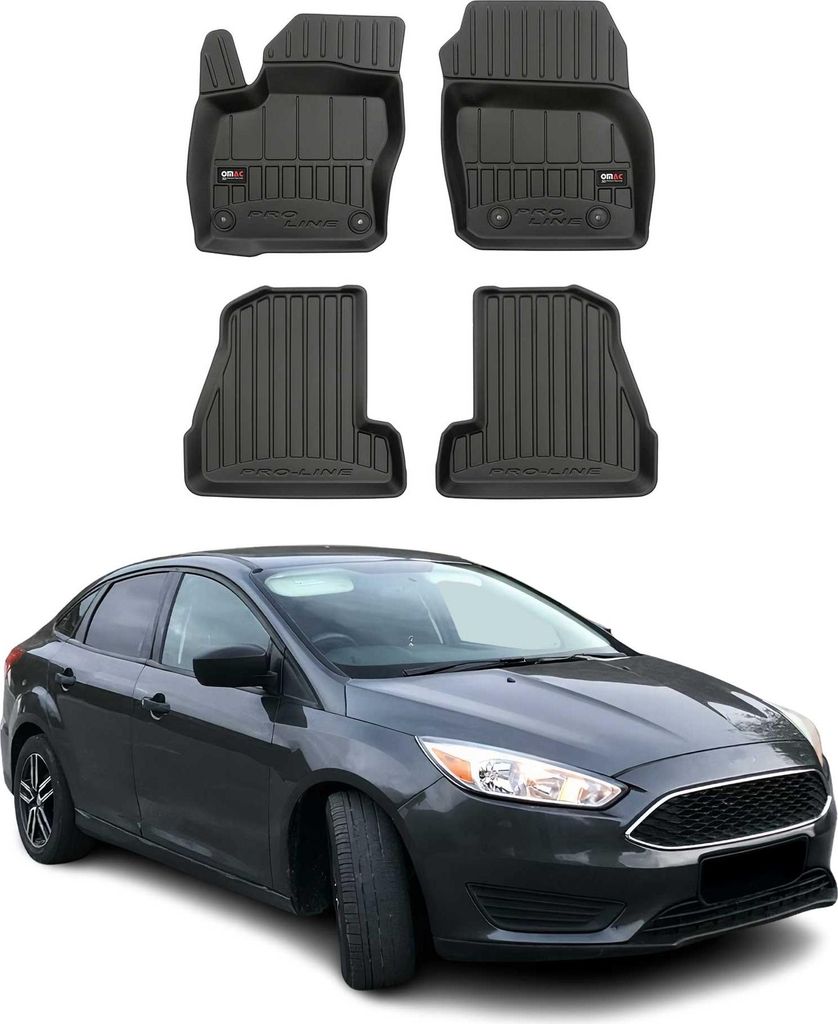 OMAC Gummi Fußmatten für Ford Focus mk3 2011-2018 alle Premium TPE 4x