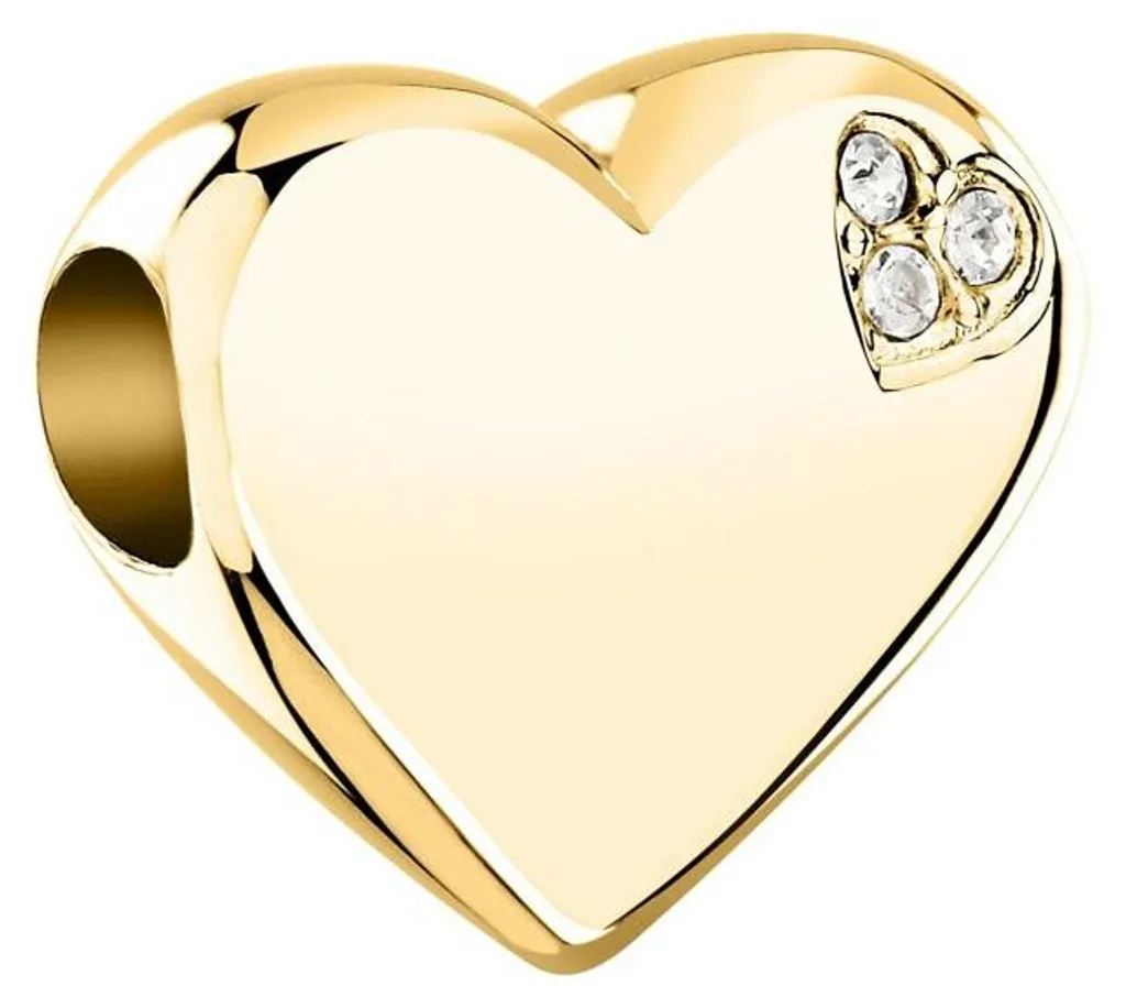 Accessoire bracelet personnalisé perle cœur dorée SCZ1409 élégante