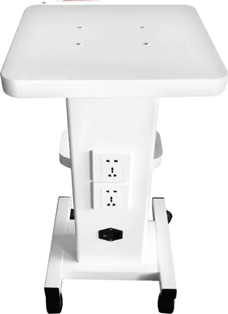 Chariot de soin professionnel blanc ultra robuste avec 2 grands plateaux