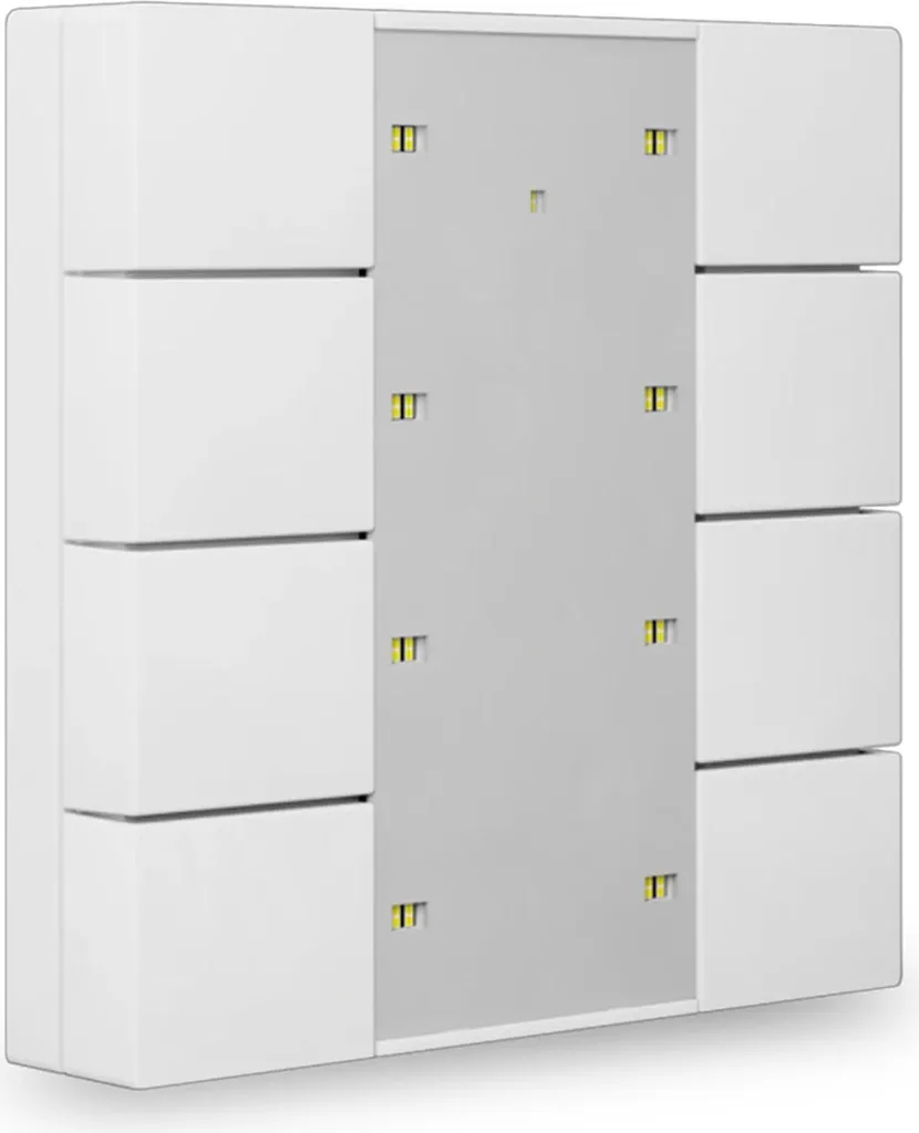 Pulsante KNX MDT Plus 55 8 Canali Bianco Opaco BE-TA55P8.G1 Prezzo