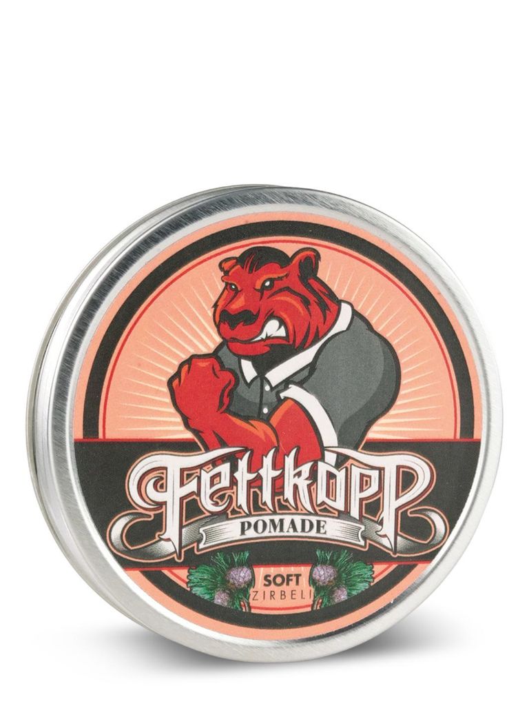 SOFT ZIRBELI von FETTKOPP POMADE -99g- mittlerer Halt - holzig-fruchtig - Alternative zu Haargel Germany Haarpomade