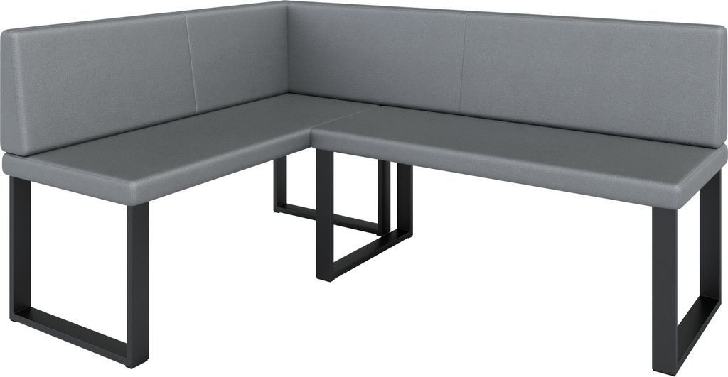 Eckbank AKIKO METAL Corner Bench 142x196 links - Eckbankgruppe f r Ihrem Esszimmer, K che modern, Sitzecke, Essecke. Perfekt f r K che, B ro und Re...
