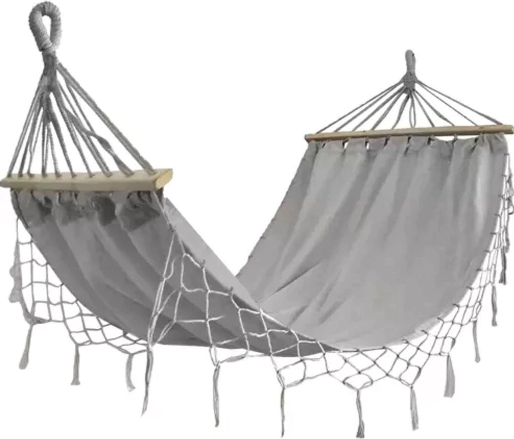 Šedá houpací síť ZEPIRA 100 x 200 cm + taška Obrázek produktu 