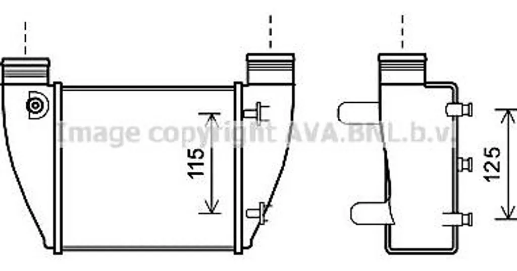 Réparer Fuite Turbo : Intercooler AVA AI4364 pour 8E0145806Q A4 Exeo