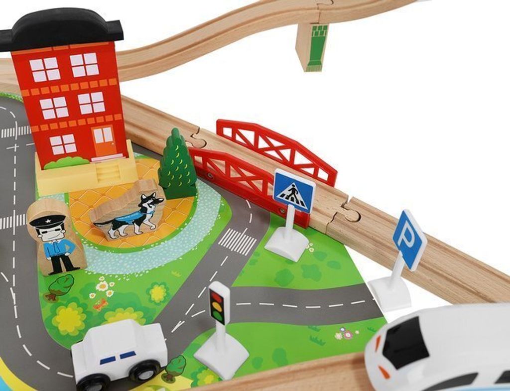 Kruzzel Wooden Railway - batteriebetriebener Zug Produktbild 28