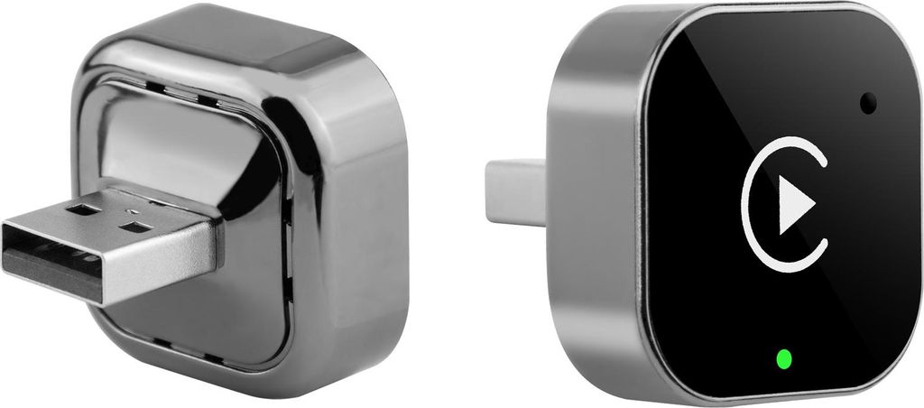 AIORBER 2in1 Wireless CarPlay & Android Auto Adapter, kabelgebunden zu kabellos, Plug & Play, Auto-Reconnect, 2.4/5G WLAN, BT 5.0, Schwarz Mini