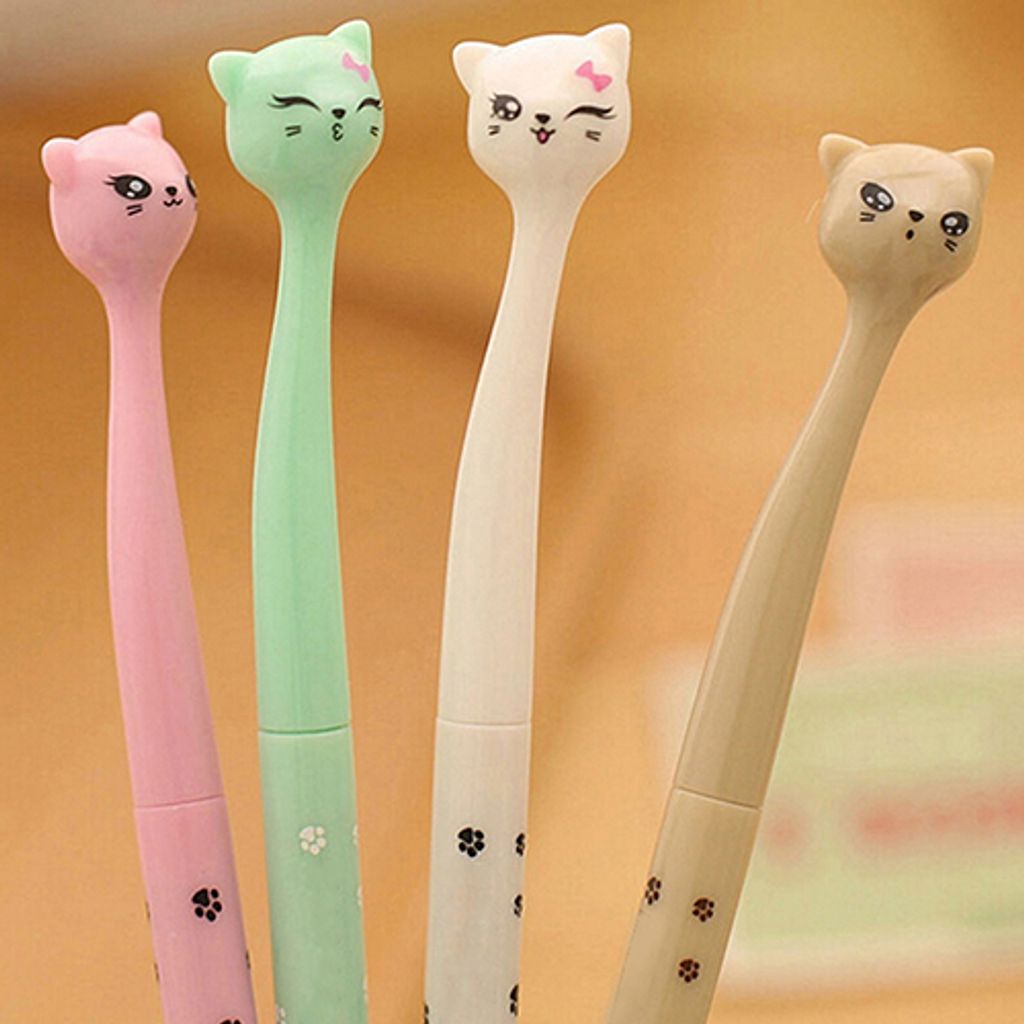 Produktbild von 4 Teile/los Cartoon Tiere Löschbaren Stift 0,35mm Niedlichen Panda Schwein Kawaii Gel Stifte Für Schule Schriftlich Neuheit Schreibwaren Mädchen Geschenke