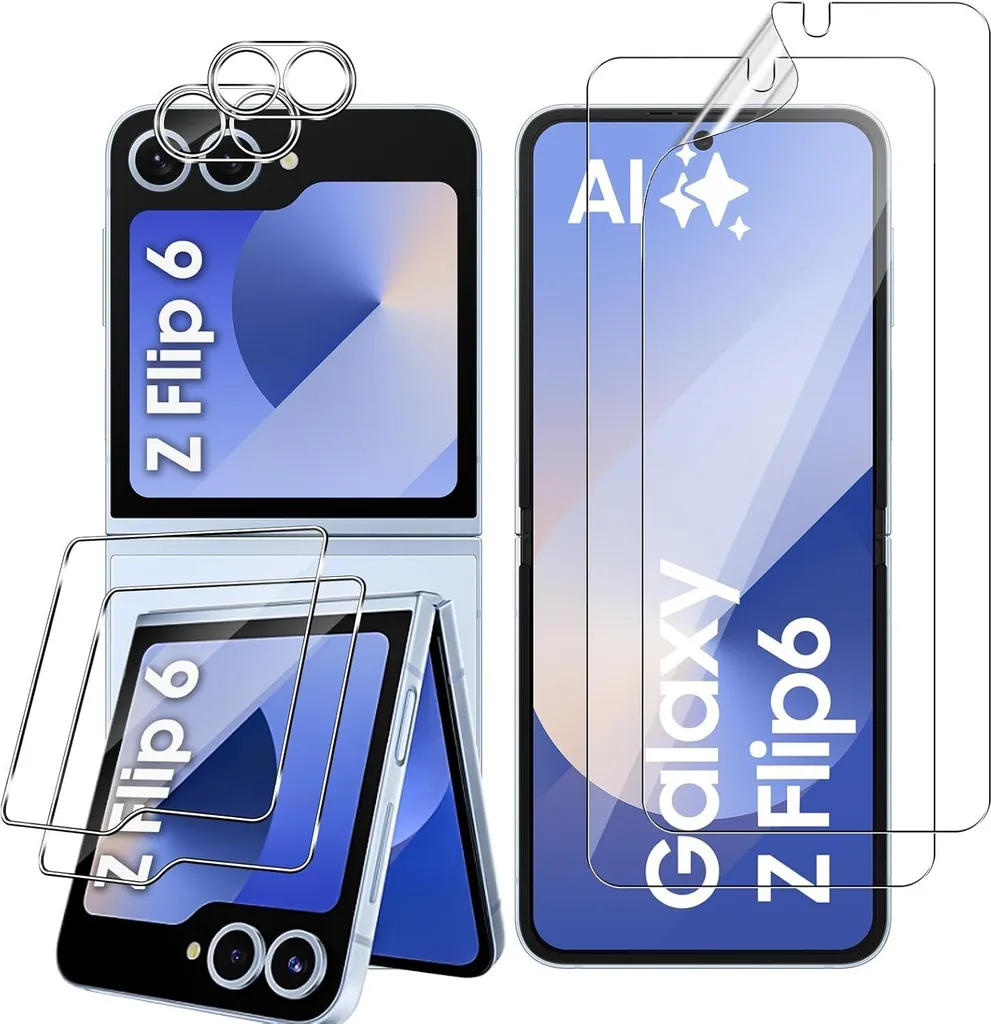Vetro Protettivo 6in1 Samsung Z Flip 6 5G Pellicola Blindata Completa