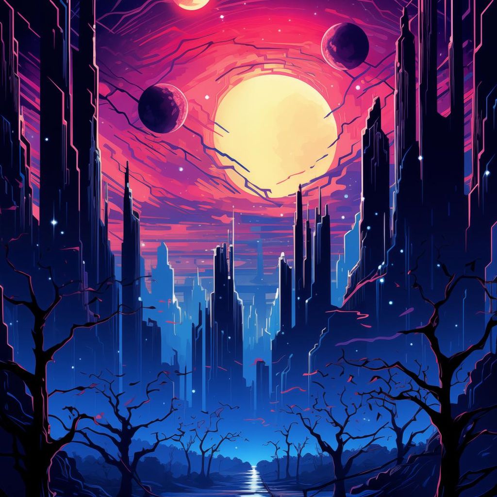 Plakat 30x30cm Sternenstadt