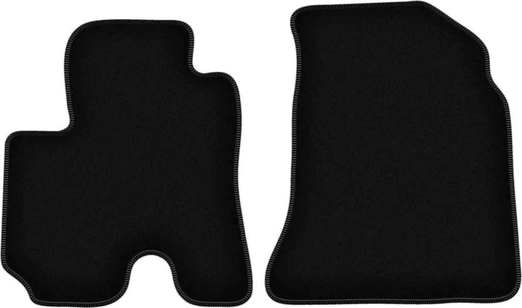 Wielganizator Tappetini anteriori in velluto per Toyota RAV4 II FL (2003-2005, 3 porte) neri, set 2 pz, con fissaggi