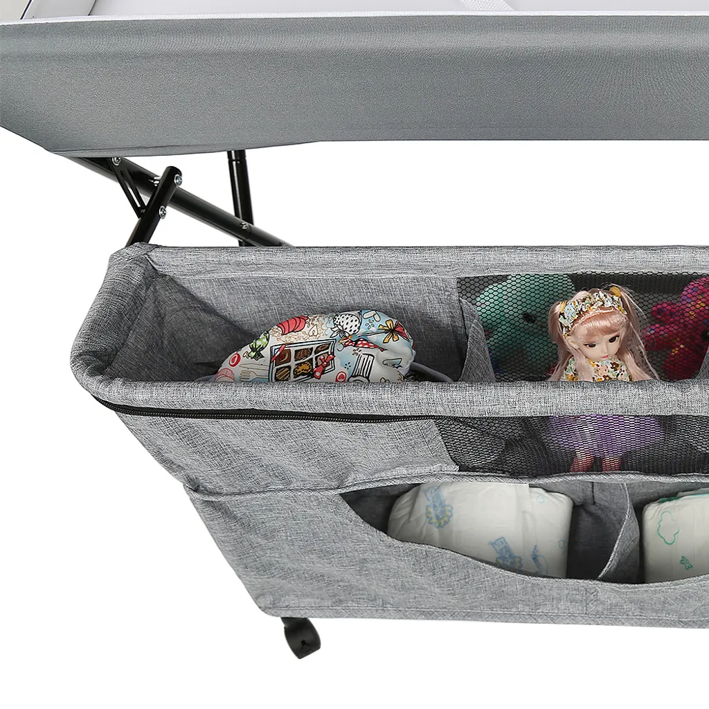 Table à langer gain de place pliable pour petits appartements - Gris 85cm - 11