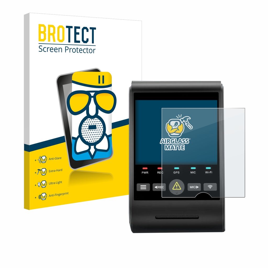 BROTECT Entspiegelungs Schutzglas für VIOFO A229 PRO Schutzfolie Panzer Folie Glas Display Schutz matt