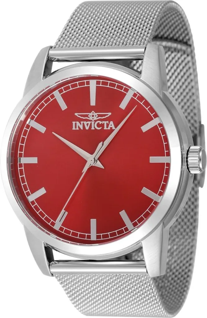 Invicta Celestial 48509 Orologio da Uomo - Impermeabile - Analogico - Movimento Quarzo - acciaio inossidabile con quadrante rosso - 43mm