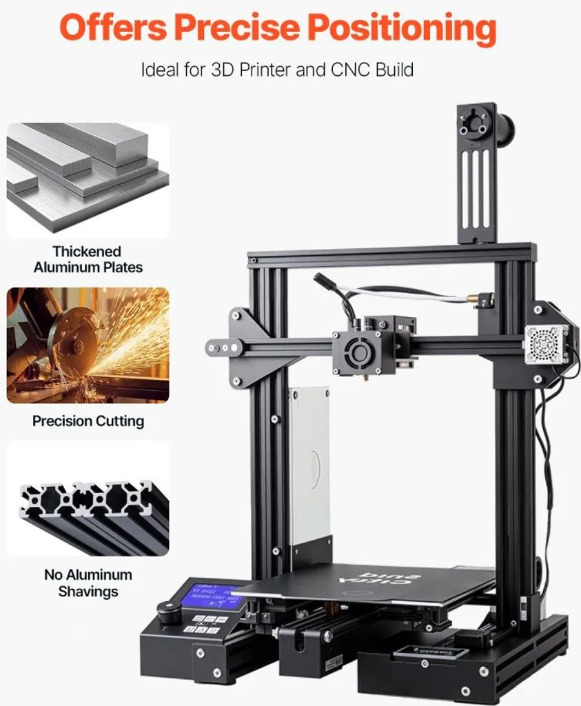 set di 5 profili in alluminio 1200 mm scanalatura a T 2040 - profilo in alluminio estruso, guida lineare anodizzata, profilo a scanalatura standard - per stampanti 3D, macchine CNC e incisioni laser fai da te, nero - 5