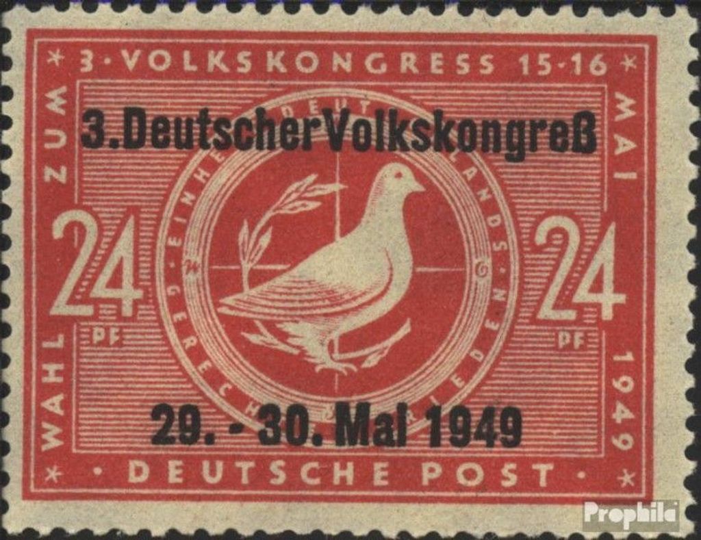 Briefmarken Sowjetische Zone (All.Bes.) 1949 Mi 233I (kompl.Ausg.) gestempelt Volkskongreß