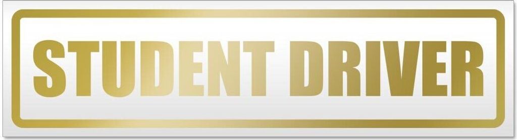 Kiwistar Student Driver Magnetschild Schild magnetisch - 30cm Gold - Magnetfolie für Auto PKW Kfz