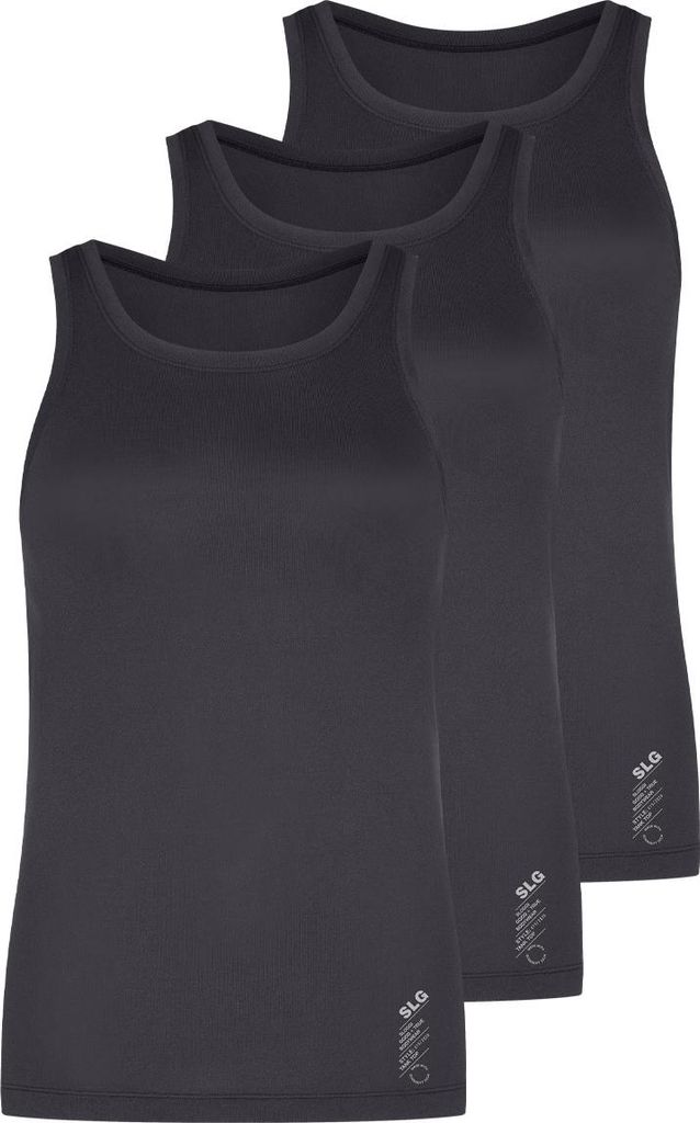 sloggi 3er Pack SLG Base Soft Unterhemd / Tanktop Slim Fit Schnitt für moderne Passform, Atmungsaktive Piqué-Struktur, Effektive Feuchtigkeitsreg...