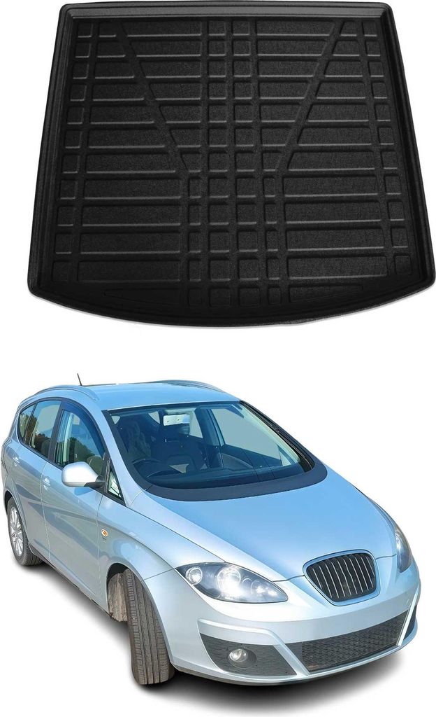 Kofferraumwanne Laderaumwanne für Seat Altea XL 2007-2021 Gummi TPE Schwarz
