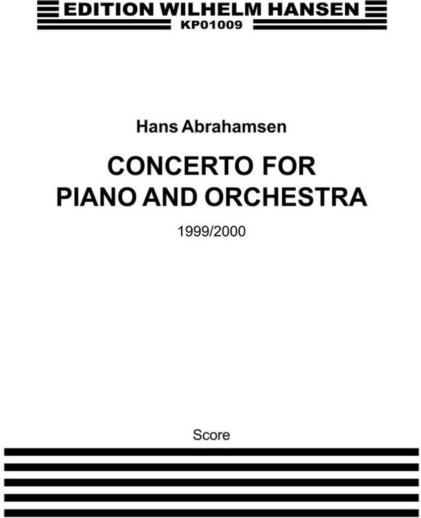 Concerto for piano and orchestra score, Großformat