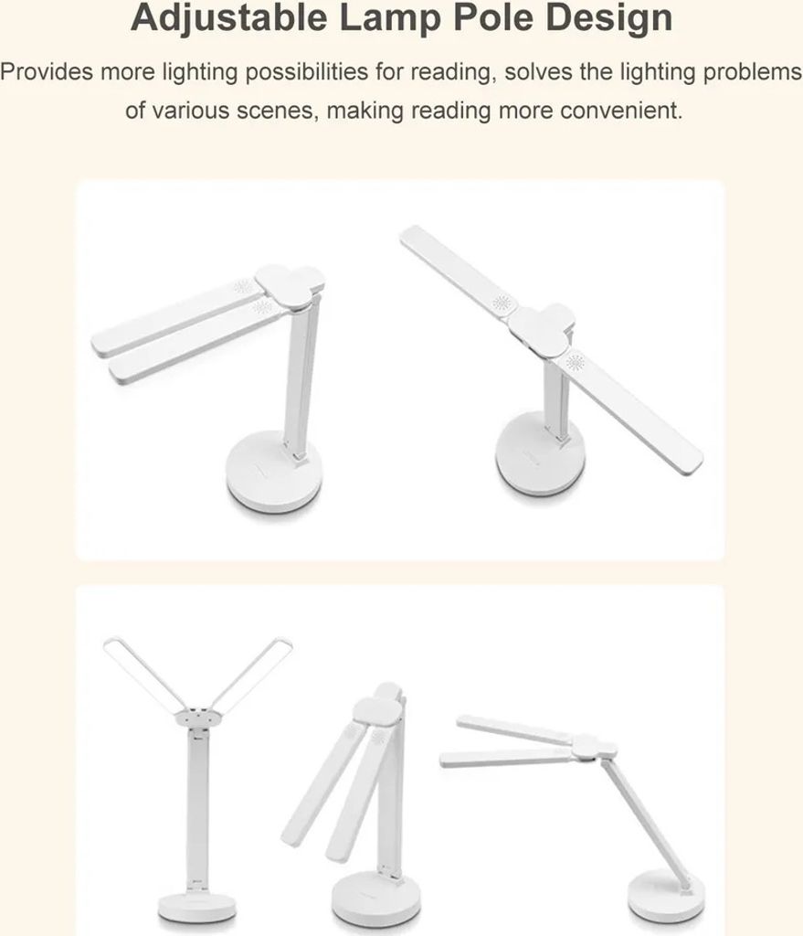 Doppelkopf Schreibtischlampe, LED Tischleuchte, 5 Farbe Produktbild 9