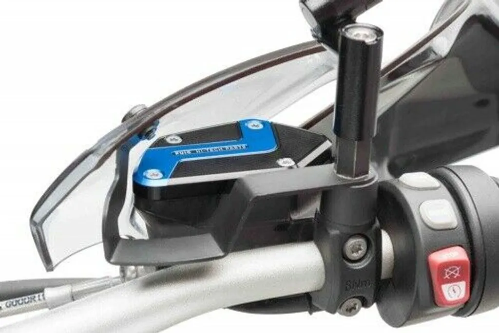 Couvercle liquide embrayage BMW R NINET en aluminium usiné bleu