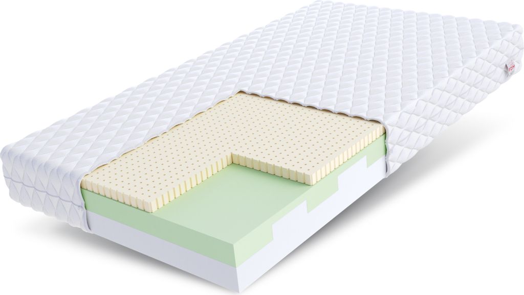 Matratze 90x200 cm BITONTO 7 Zonen H2 H3 Kaltschaum Latex HR-Schaum Höhe ca. 15 cm mit waschbarem Bezug Premium Jersey