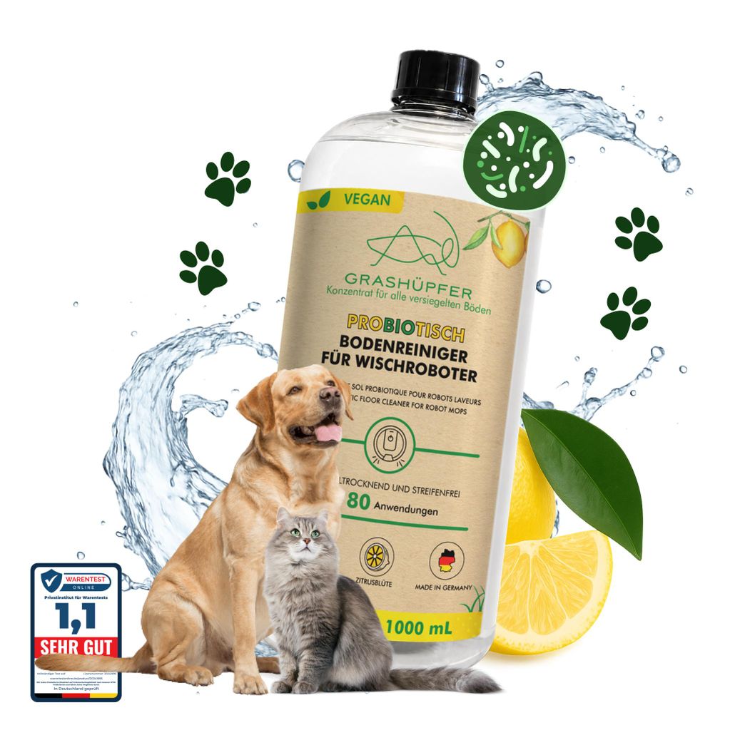 GRASHÜPFER® Probiotischer Bodenreiniger für Tierhaushalte Produktbild 