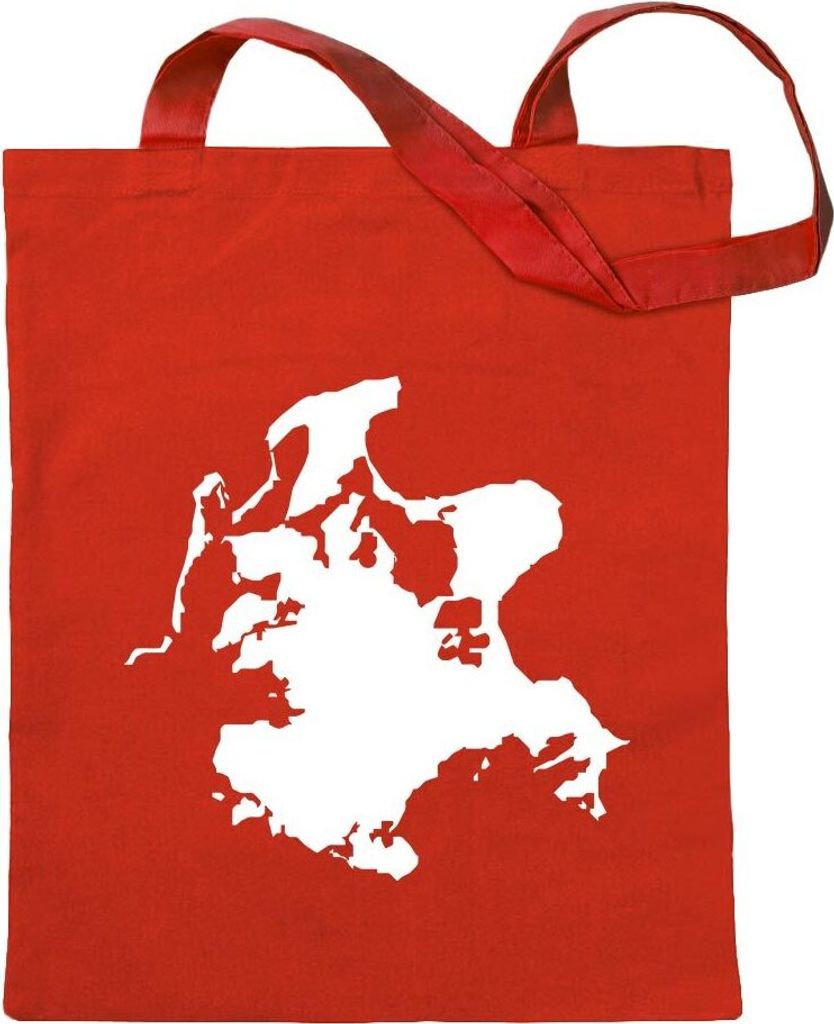 Kiwistar - Baumwolltasche - rot - Rügen - Deutschland - Insel - Tragetasche Stoffbeutel Umhängetasche Langer Henkel