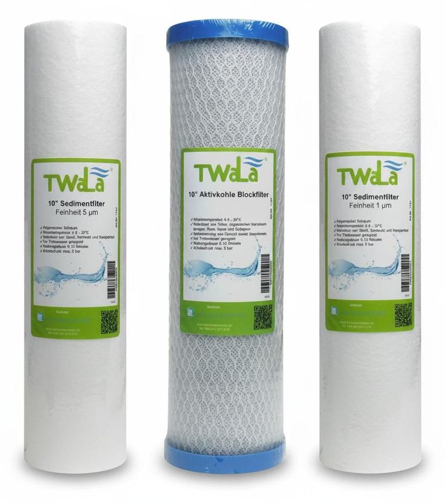 TWaLa 10' Filter Set 3-teilig Trinkwasser Filter für RO Produktbild 