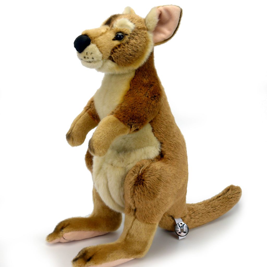 19cm Kuscheltier Stofftier Kangaroo Joey WWF Plüschtier Känguru mit Baby 