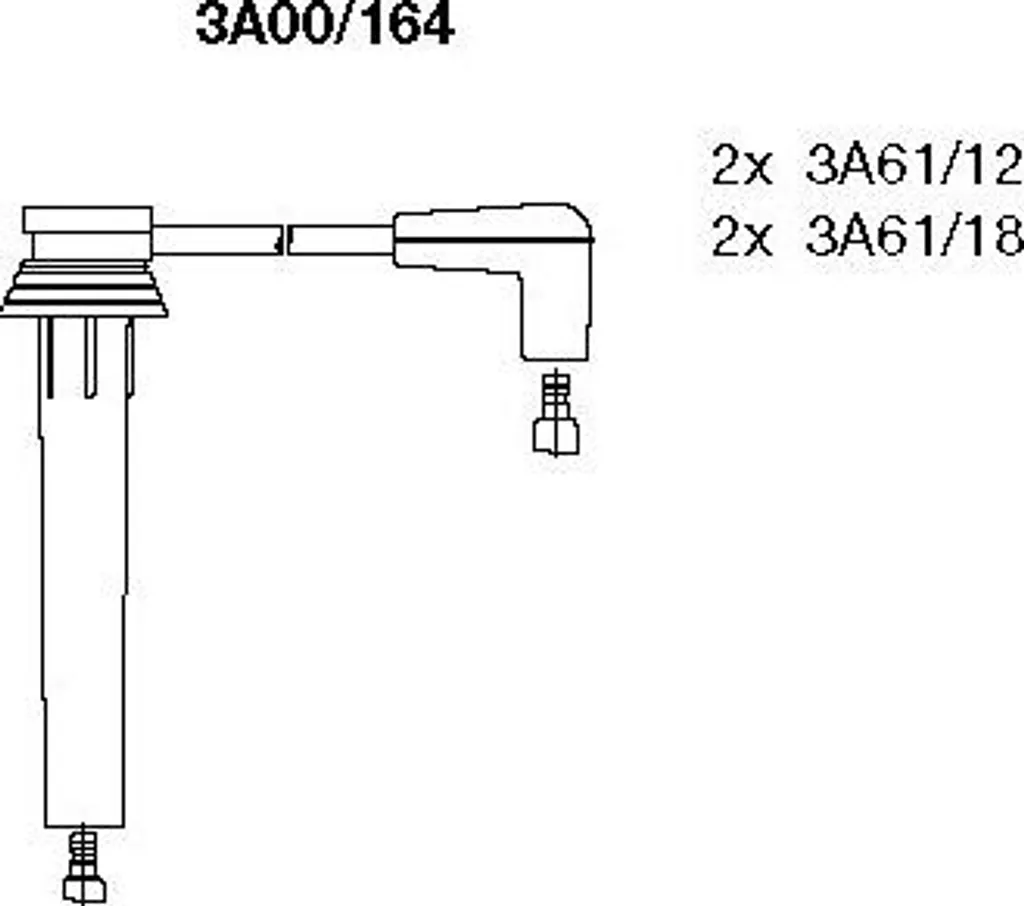 BREMI 3A00/164 Set cavi accensione OE 05072497AA compatibile con Neon, Neon II, Stratus, Voyager