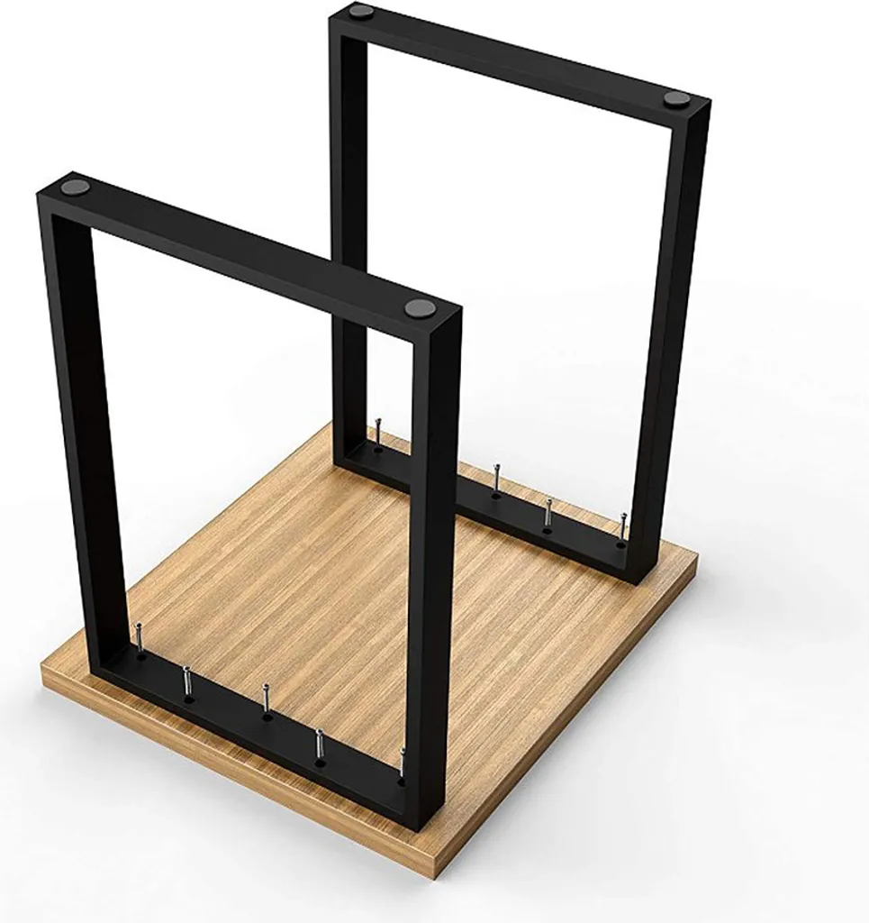 Pied de table robuste en acier avec fixations pré-percées 60x72cm - 2
