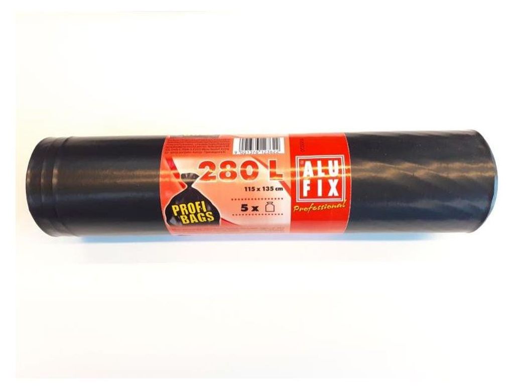 Vuilniszak Alufix HDPE-1150 x 1350 mm-280 l-60 µm-5 stuks Productafbeelding 