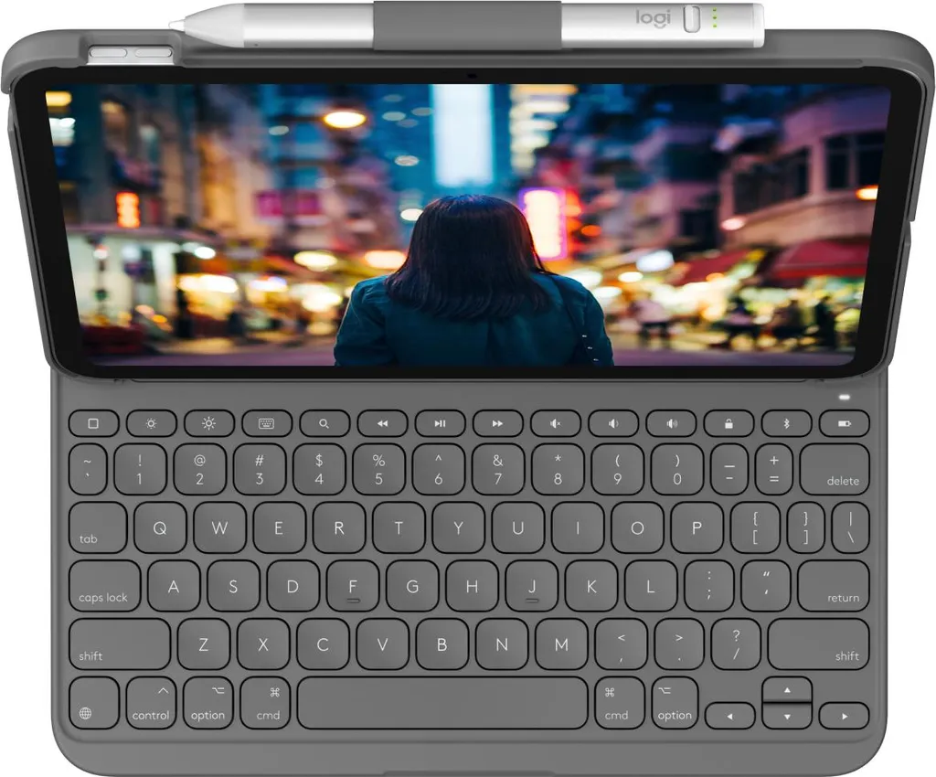 Logitech Slim Folio AZERTY : Protégez et Boostez votre iPad Apple - 4