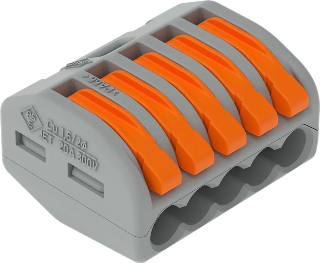 WAGO 222-415 Borne de jonction, 5 compartiments - Contenu : Image du produit 