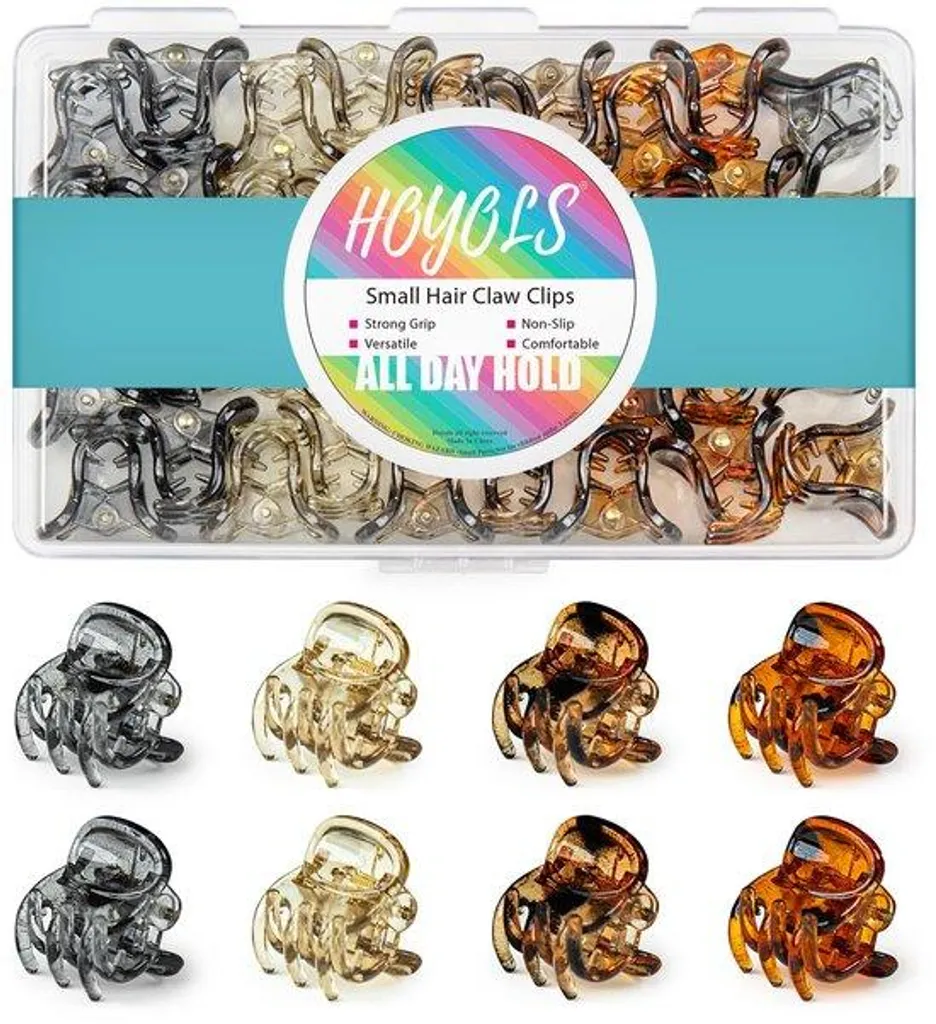 Barrettes Mini Ultra-Résistantes en Plastique, Lot de 36 pour Coiffure