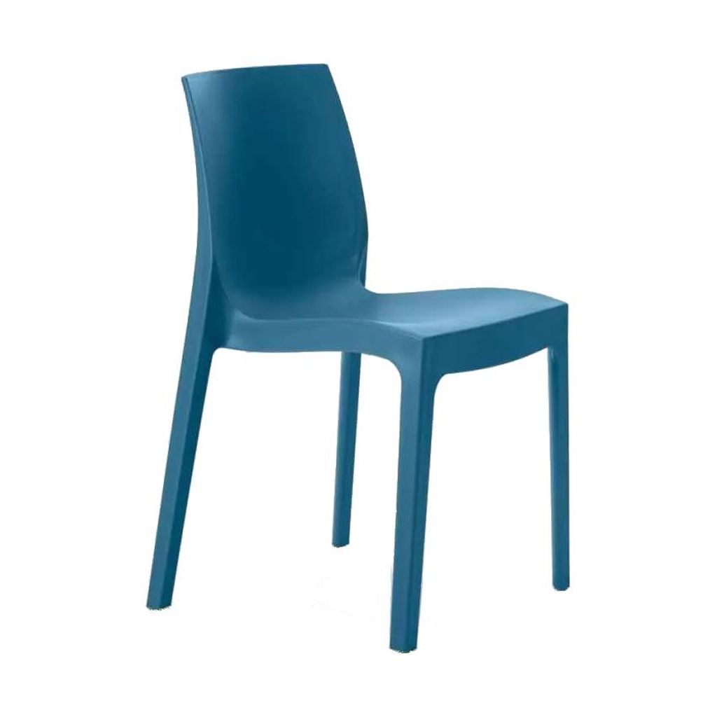 Stapelbarer Gartenstuhl aus Polypropylen Grand Soleil Rome für Innen und Außen - Blau