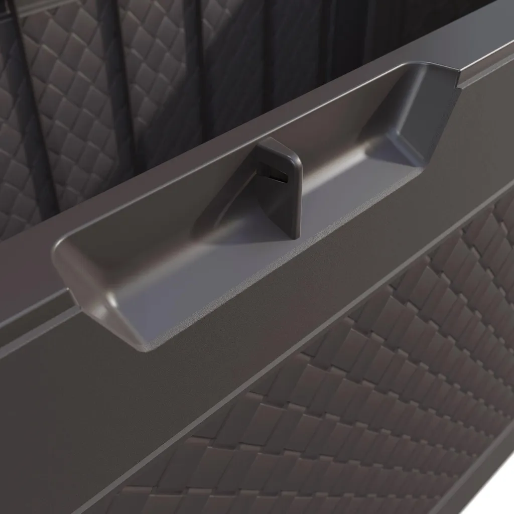 Boîte de rangement 310L pour coussins marron résistante aux intempéries - 6