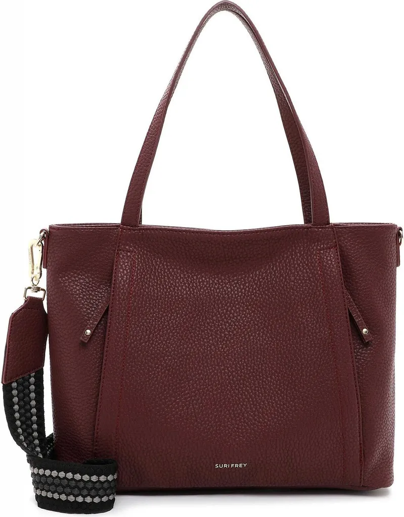 Sac shopping bordeaux pour femme - SURI FREY Cory en similicuir souple