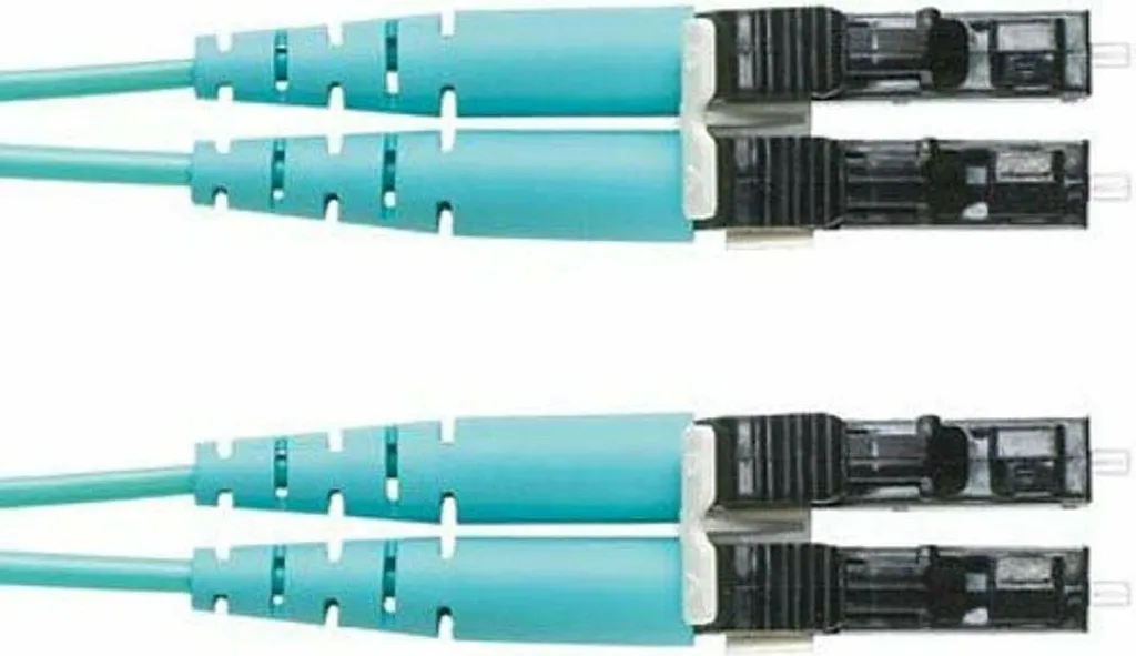 Câble InfiniBand Panduit OM4 10m LC-LC à Faible Perte et Gaine Aqua
