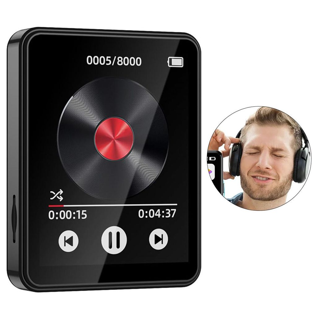Bluetooth MP3 Player, Tragbarer HiFi Musikplayer mit 2,4" Touchscreen, 32 GB, FM-Radio