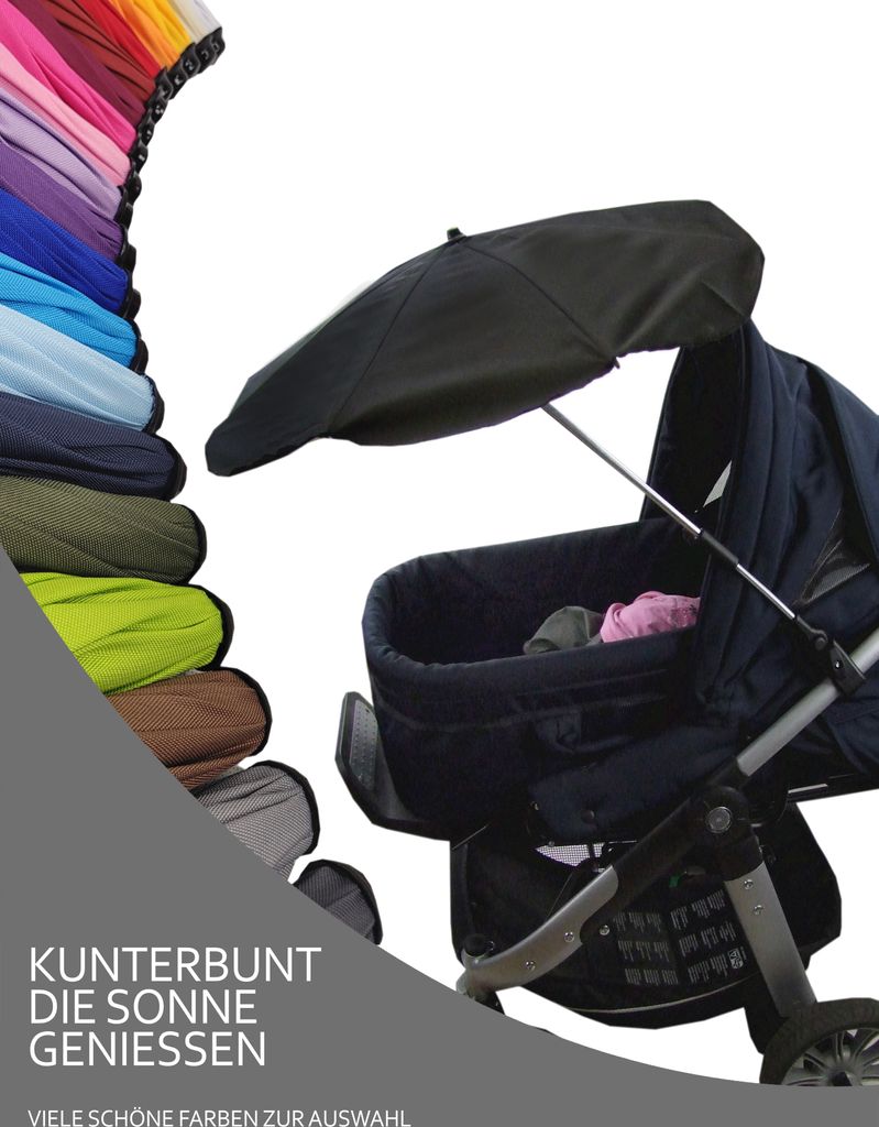 BAMBINIWELT Sonnenschirm schwarz