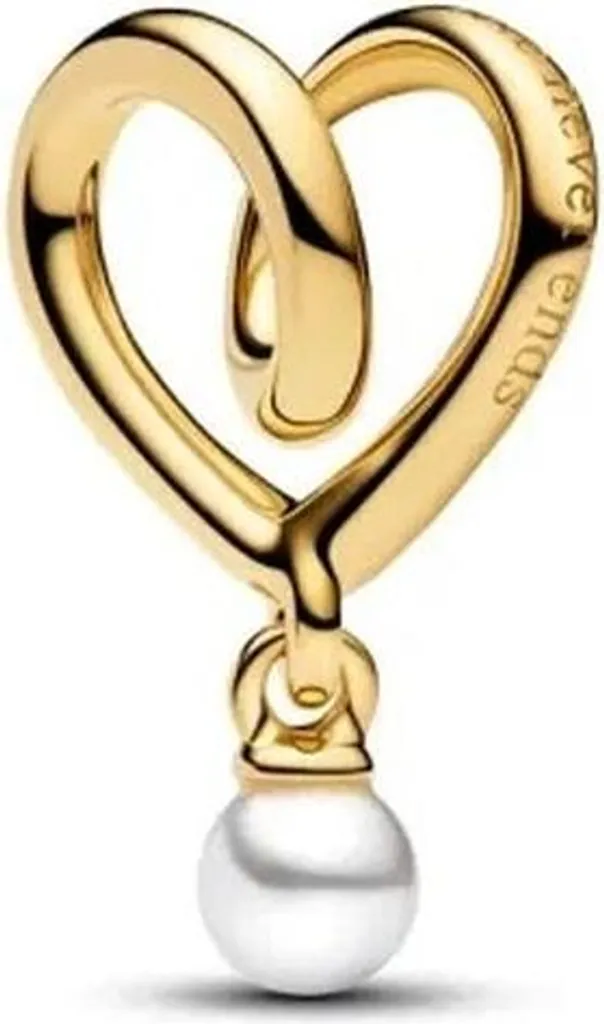 Pandora 764138C01 Originale - Charm Cuore Oro e Perla Prezzo Speciale